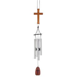 Picture of Dicksons WCA-126 36 in. Brown Engraved Sail Cross Windchime