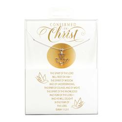 35-8042 Confirmation Open & Dove Silver Plate Necklace