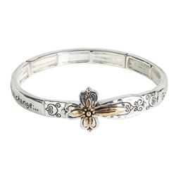 30-4920T Serenity Prayer Sideways Cross Bracelet