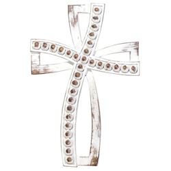 WCR-178 9.5 in. Rustic Wood Look Resin Wall Cross