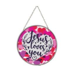 SUNCG-20 Jesus Loves Me Suncatcher with 6-Cup