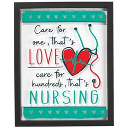 Picture of Dicksons FRMWDBL-1114-48 Framed Wall Nurse Care for One Wood & Glass Bl Photo