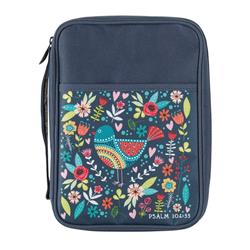 BCK-LP262 Bird I Will Sing Polyester Print Bible Cover - Large