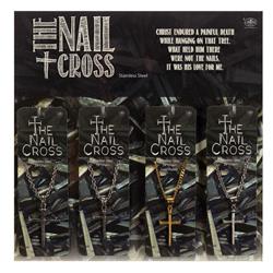 32-6170 24 in. Nail Cross Stainless Steel Necklace - 16 Piece -  DICKSONS