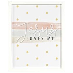Picture of Dicksons FRMWDW-1114-44 11 x 14 in. Jesus Loves Me Wood & Glass White Photo