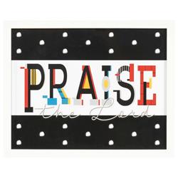 Picture of Dicksons FRMWDW-1411-45 Praise The Lord Wood & Glass White Photo