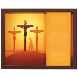 Picture of Dicksons FRMWDWAL-1411-5 Crucifixion Wood & Glass Wall Photo