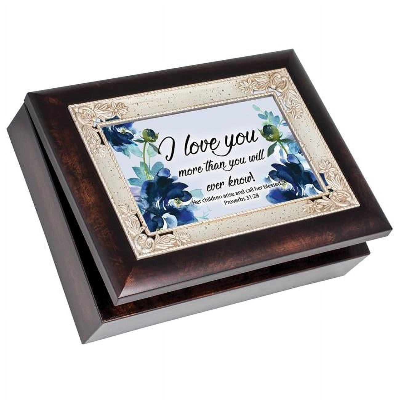 IMB242S 6 x 4 in. I Love You More Than You Proverbs 31-28 Music Box -  Cottage Garden