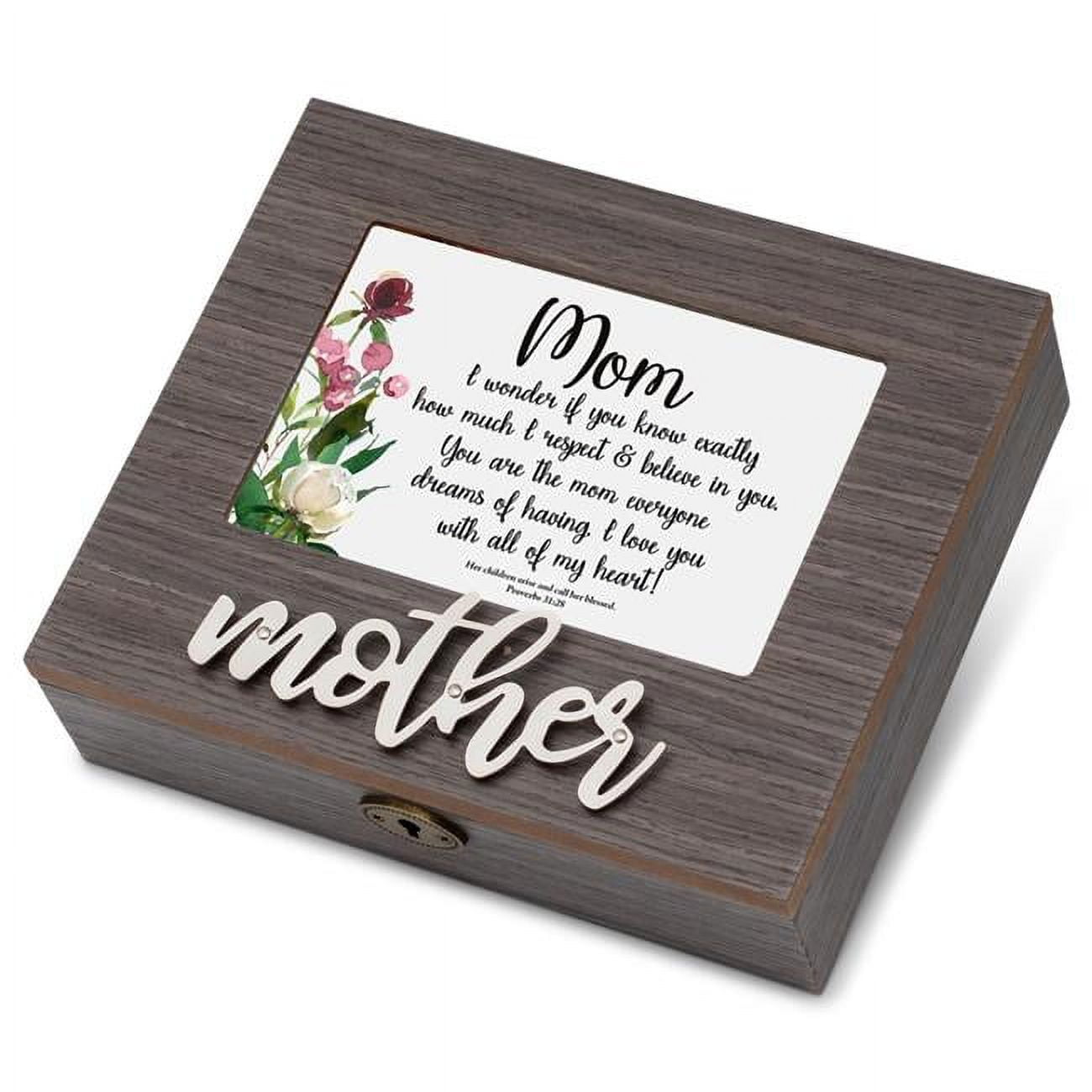 RMB184SMT 6 x 4 in. Mom, I Wonder If You Know Proverbs 31-28 Music Box -  Cottage Garden