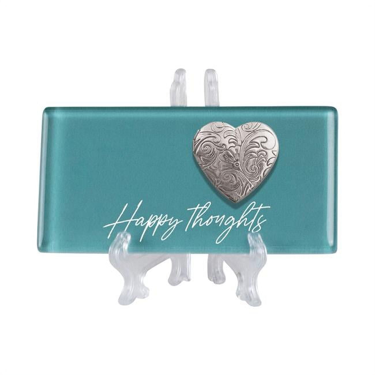 TLGL52BL 4 x 2 in. Happy Thoughts Ceramic Tile