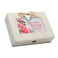 Picture of Cottage Garden L242SN 6 x 4 in. You Are A Blessing I Love You 1 Corinthians 1-4 Music Box