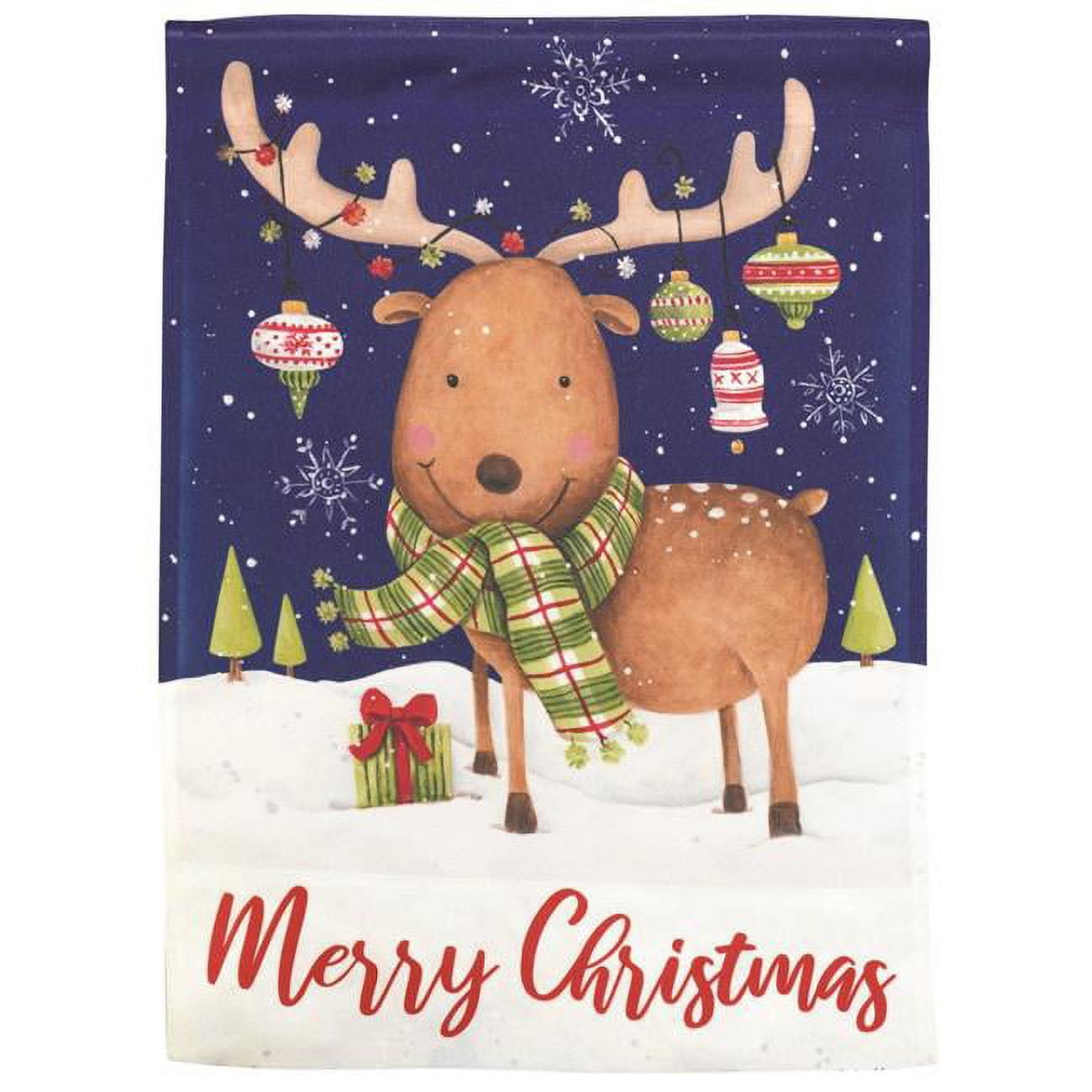 13 x 18 in. Reindeer Merry Christmas Print Garden Flag -  Recinto, RE3458006