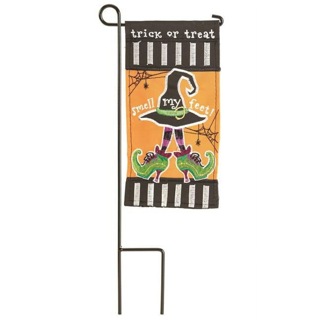 4 x 8 in. Witch Hat Mini Double Applique Garden Flag