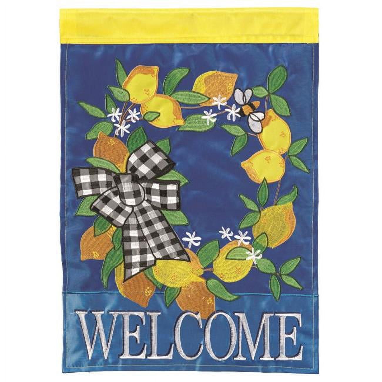 29 x 42 in. Lemon Welcome Polyester Flag - Large