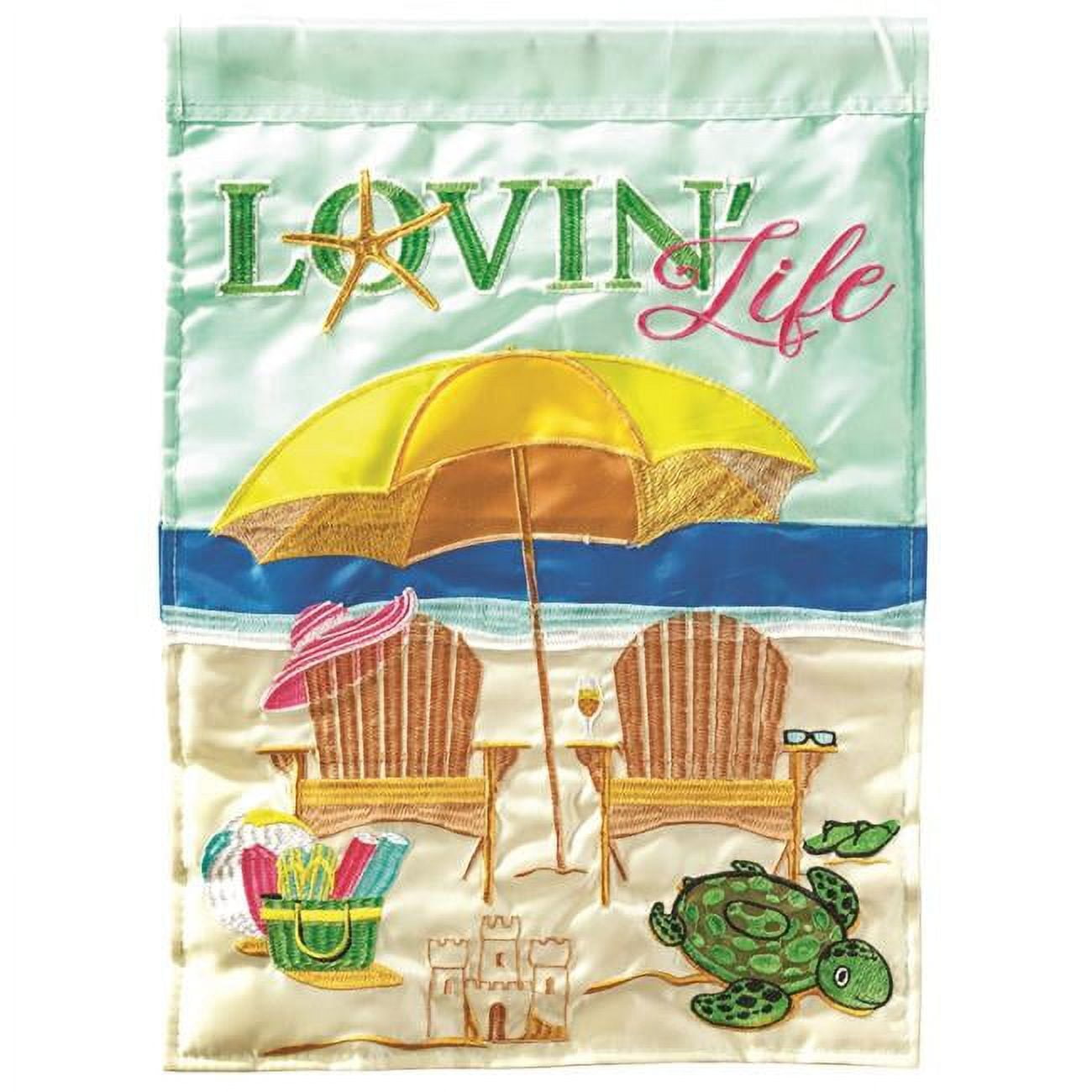 29 x 42 in. Lovin Life Beach Chairs Polyester Flag - Large
