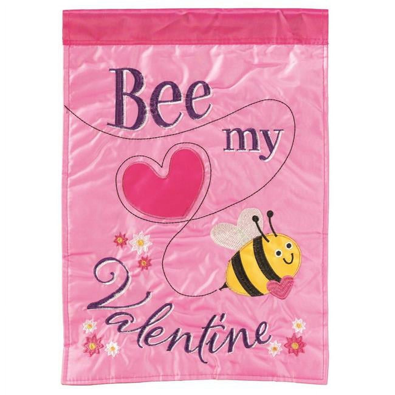 M011513 13 x 18 in. Bee My Valentine Polyester Printed Garden Flag