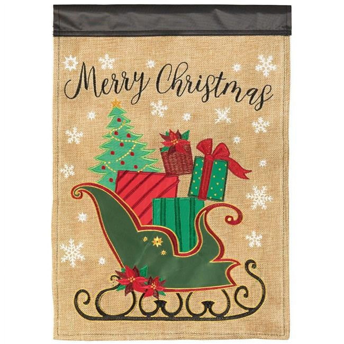 29 x 42 in. Sleigh Merry Christmas Polyester Garden Flag - Large