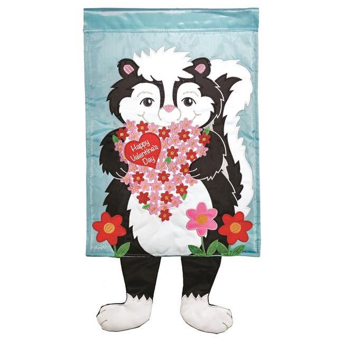30 x 44 in. Double Applique Valentines Day Polyester Garden Flag