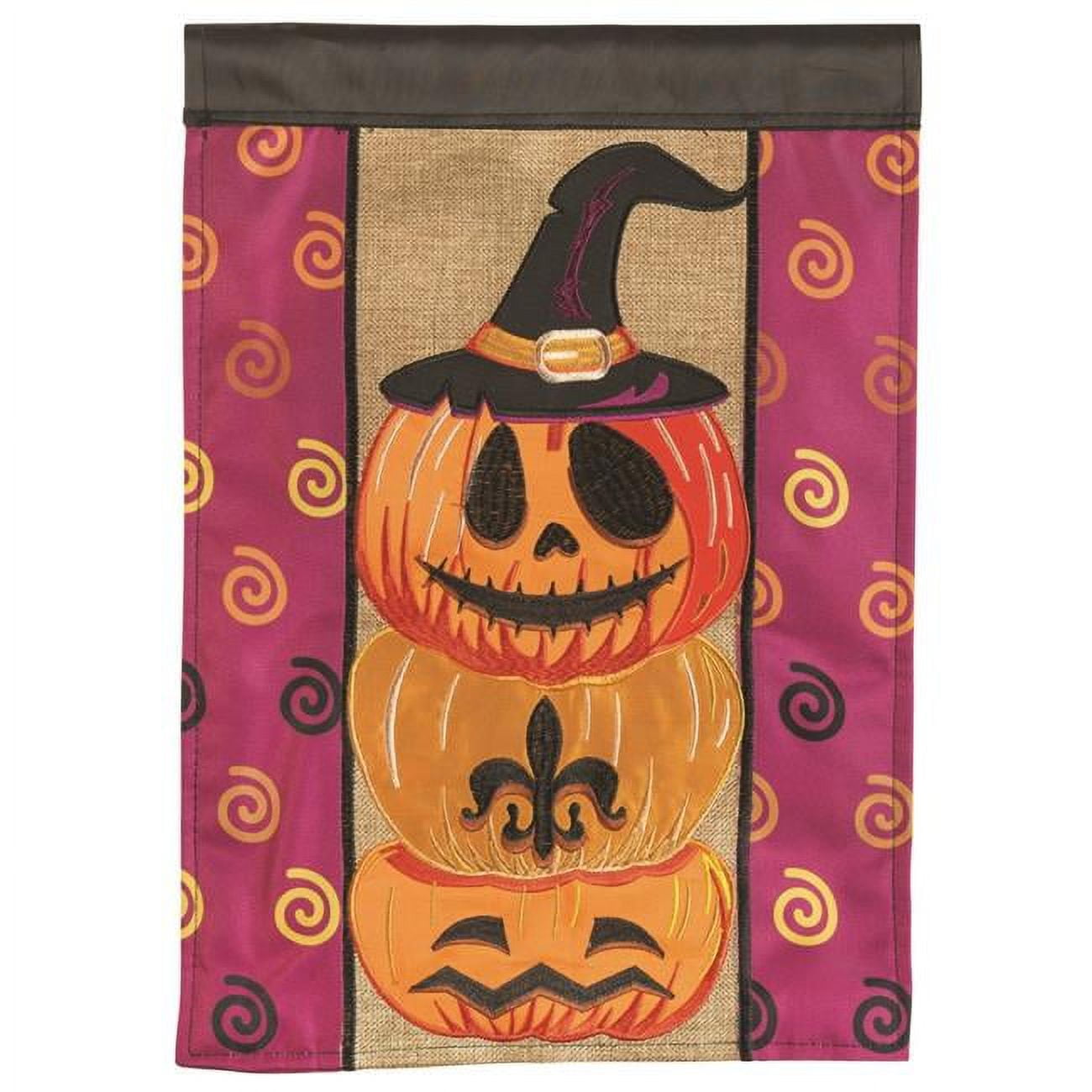 Jackolanter Fleur De Lis Double Applique Garden Flag - Large