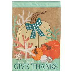13 x 18 in. Thanksgiving Coastal Double Applique Garden Flag