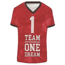 M011482 13 x 18 in. Red & Black Football Flag Jersey