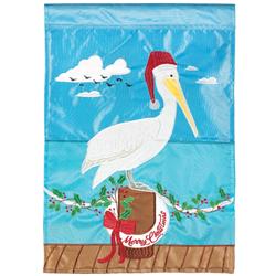 13 x 18 in. Christmas Pelican Polyester Garden Flag