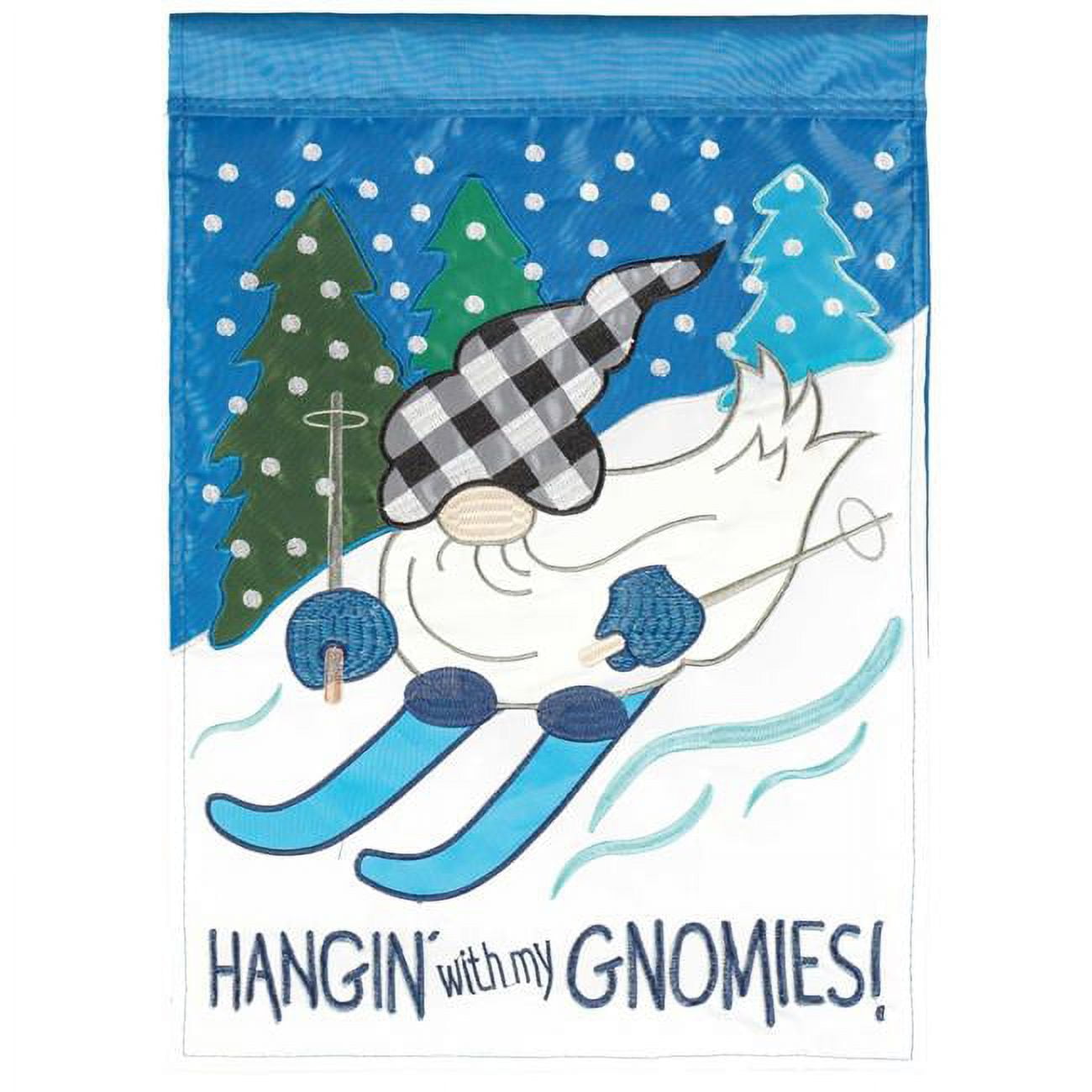 13 x 18 in. Hangin Garden Flag with My Gnomies Polyester