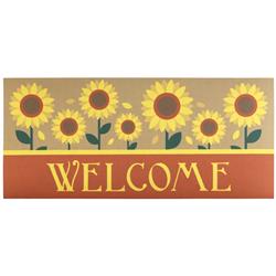 9.75 x 21.875 in. Sunflowers Welcome Insert Doormat