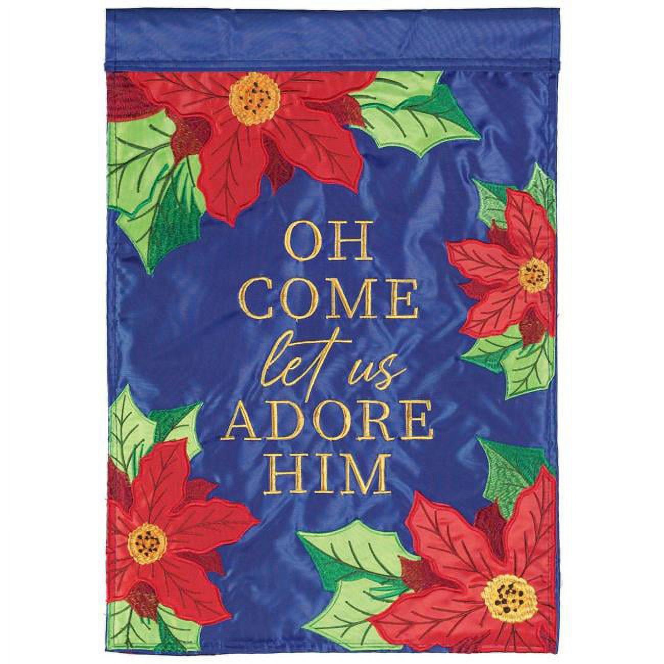 13 x 18 in. Oh Come Let Us Adore Him Polyester Garden Flag
