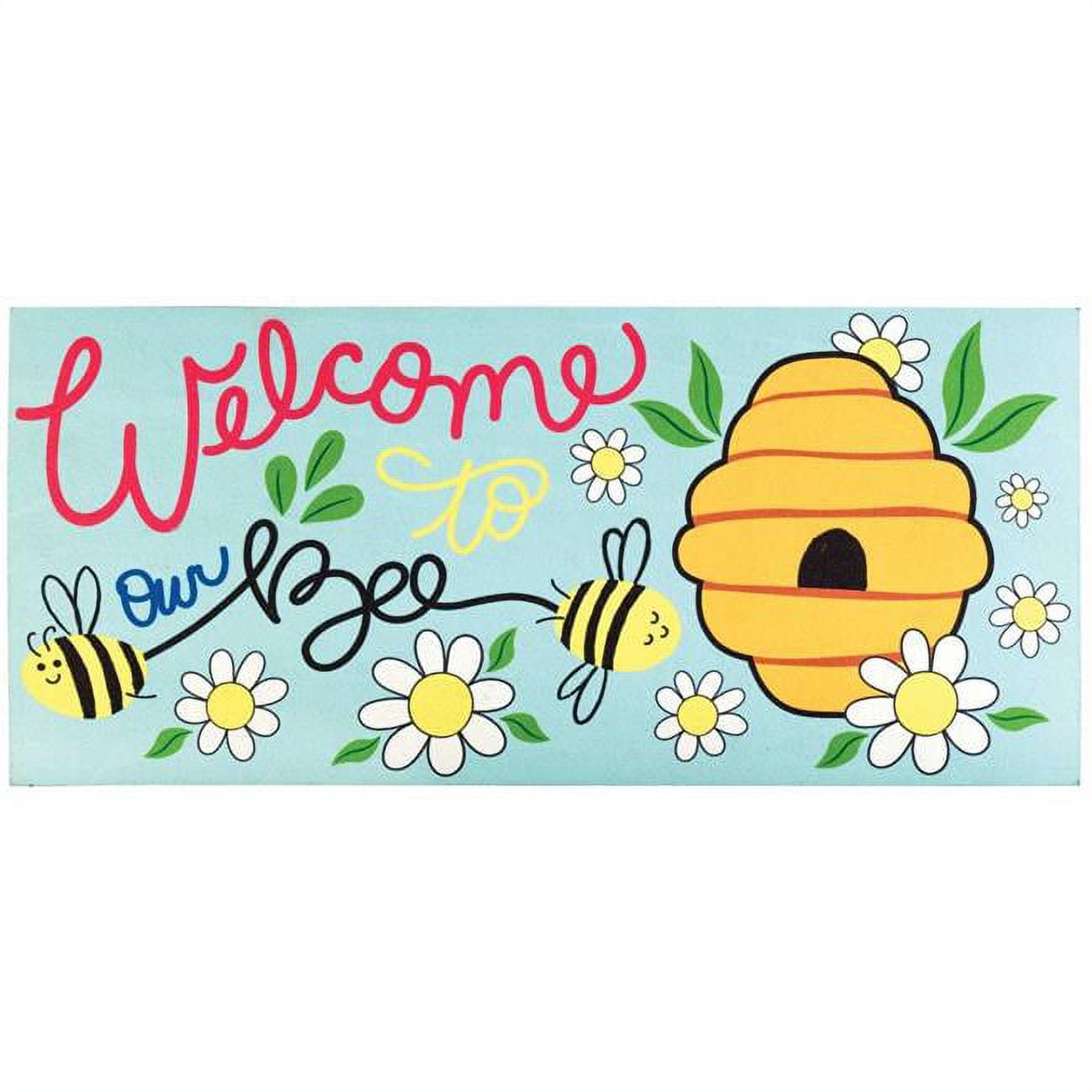 DMI-2096 9.75 x 21.875 in. Welcome to Our Bee Hive Insert Doormat
