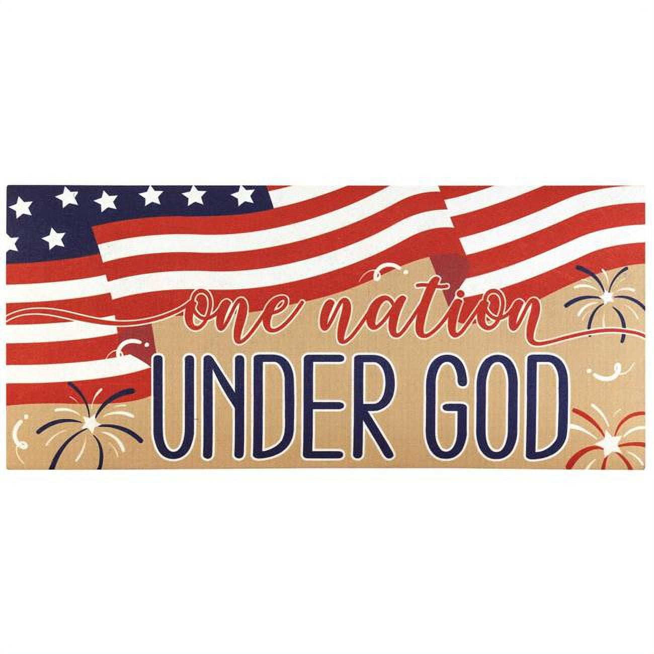 DMI-2103 9.75 x 21.875 in. One Nation Under God Insert Doormat