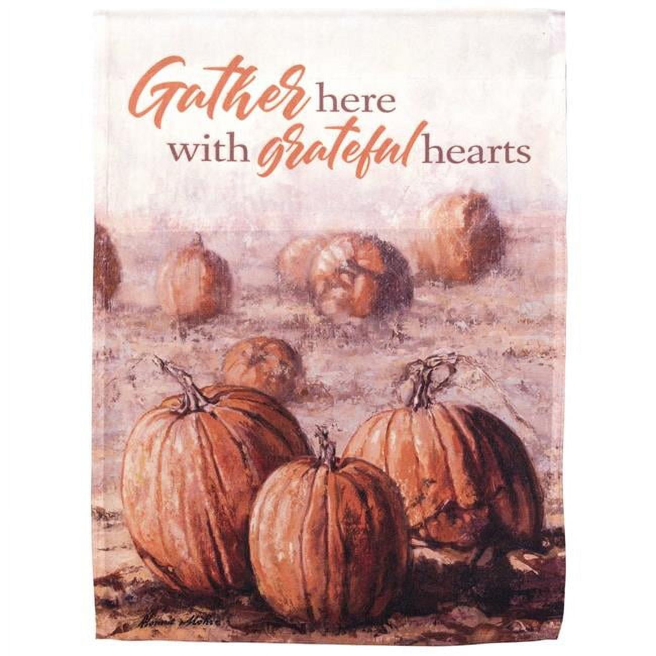 30 x 44 in. Gather Here Garden Flag with Grateful - Large