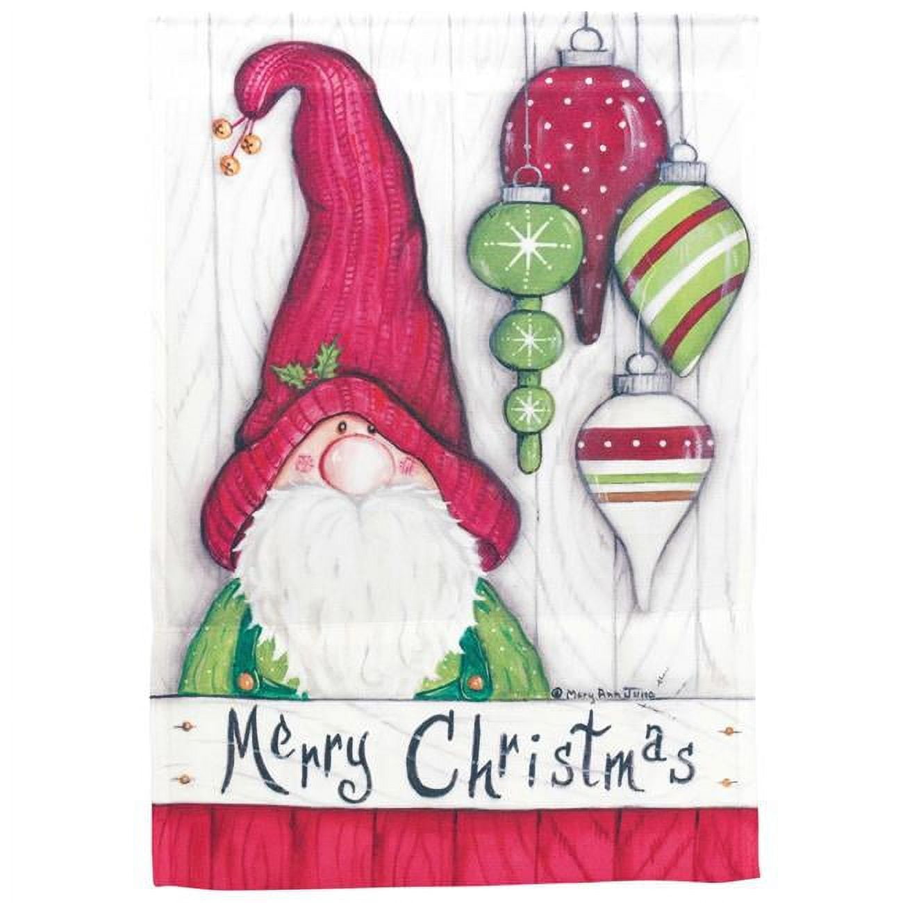 30 x 44 in. Gnome Merry Christmas Polyester Flag - Large