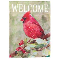 13 x 18 in. Cardinal On Branch Polyester Garden Flag