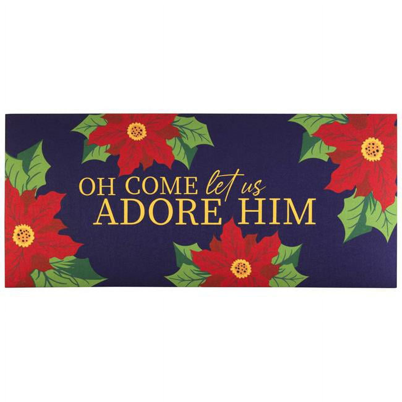 9.75 x 21.875 in. Oh Come  Let Us Adore Him Insert Doormat