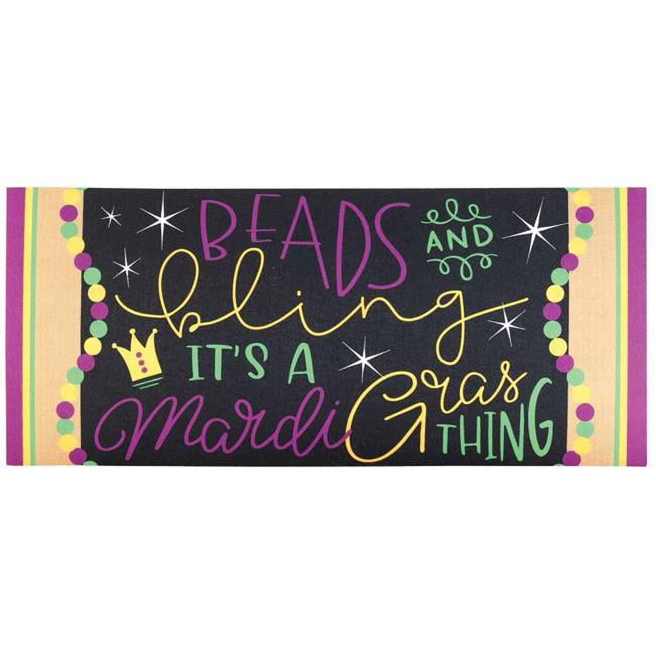 9.75 x 21.875 in. Beads & Bling Insert Doormat