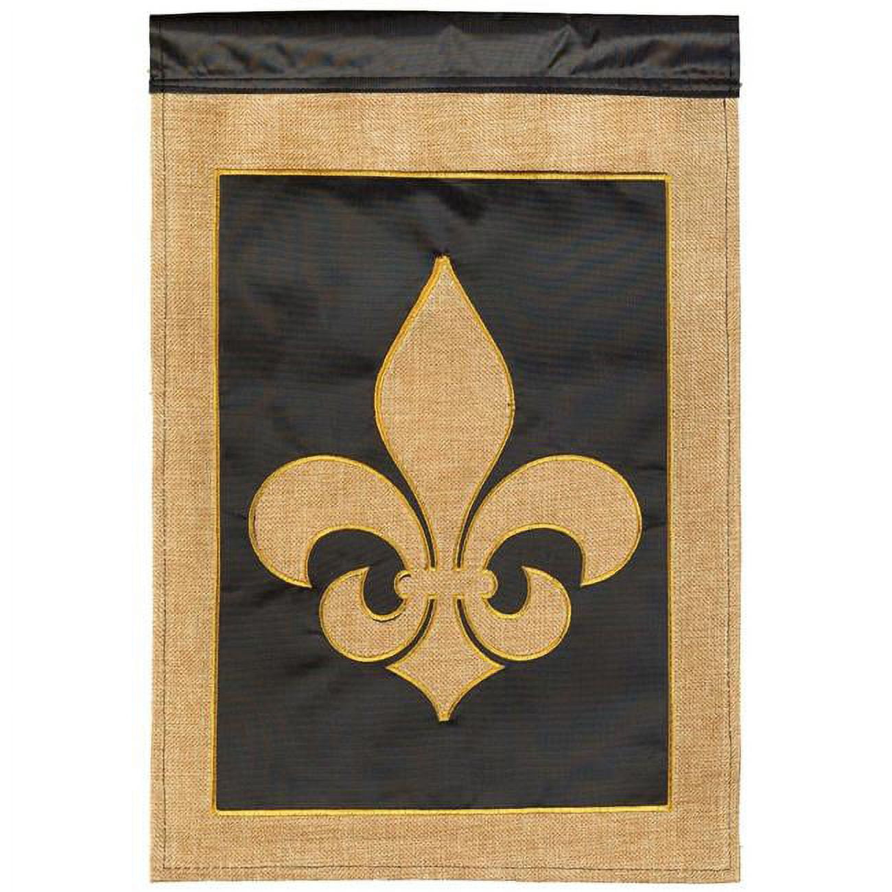 30 x 44 in. Fleur De Lis Burlap Garden Flag - Large
