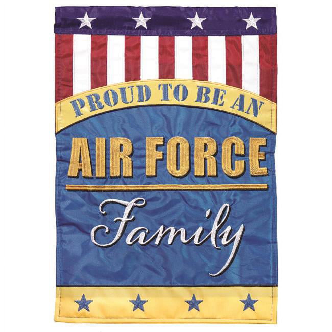 13 x 18 in. Double Applique Air Force Family Polyester Garden Flag