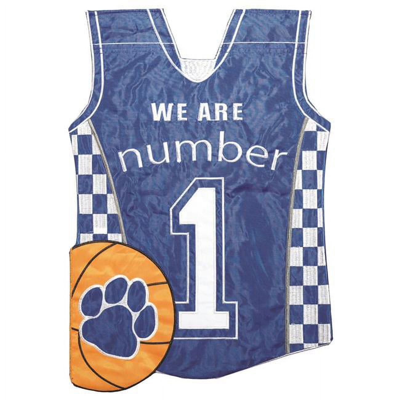 13 x 18 in. Double Applique Kentucky Jersey No.1 Polyester Garden Flag