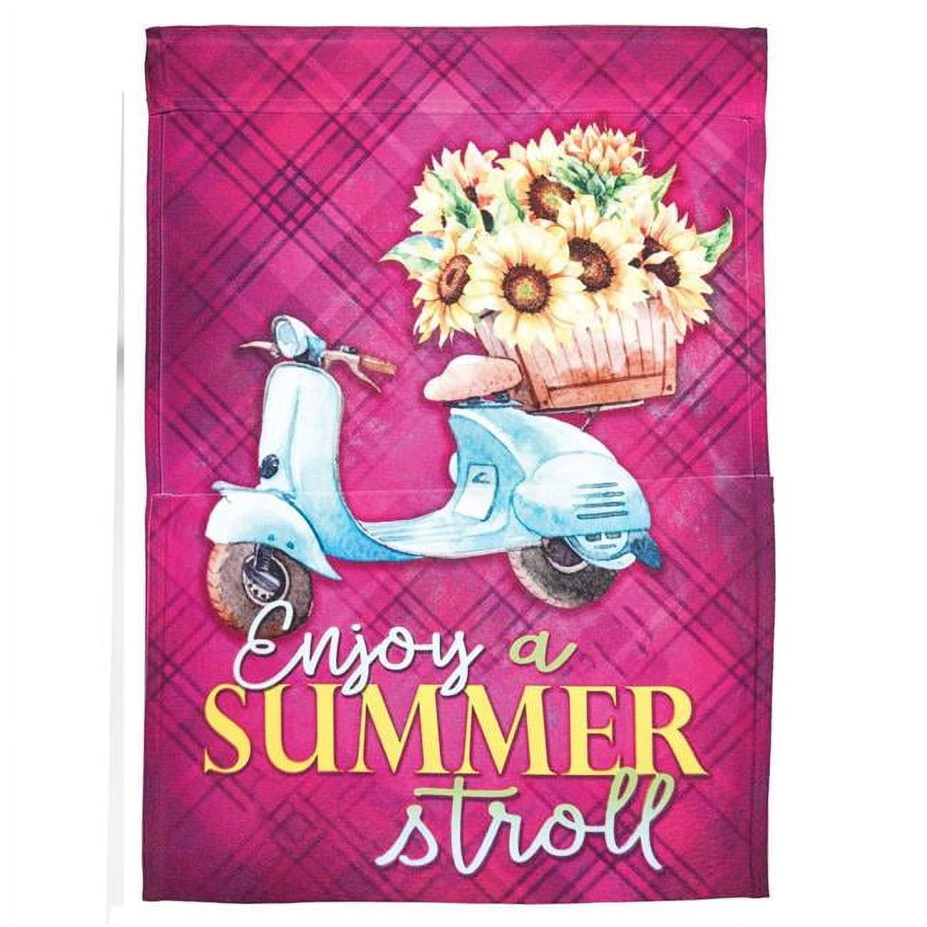 30 x 44 in. Print Enjoy A Summer Stroll Polyester Garden Flag - Large