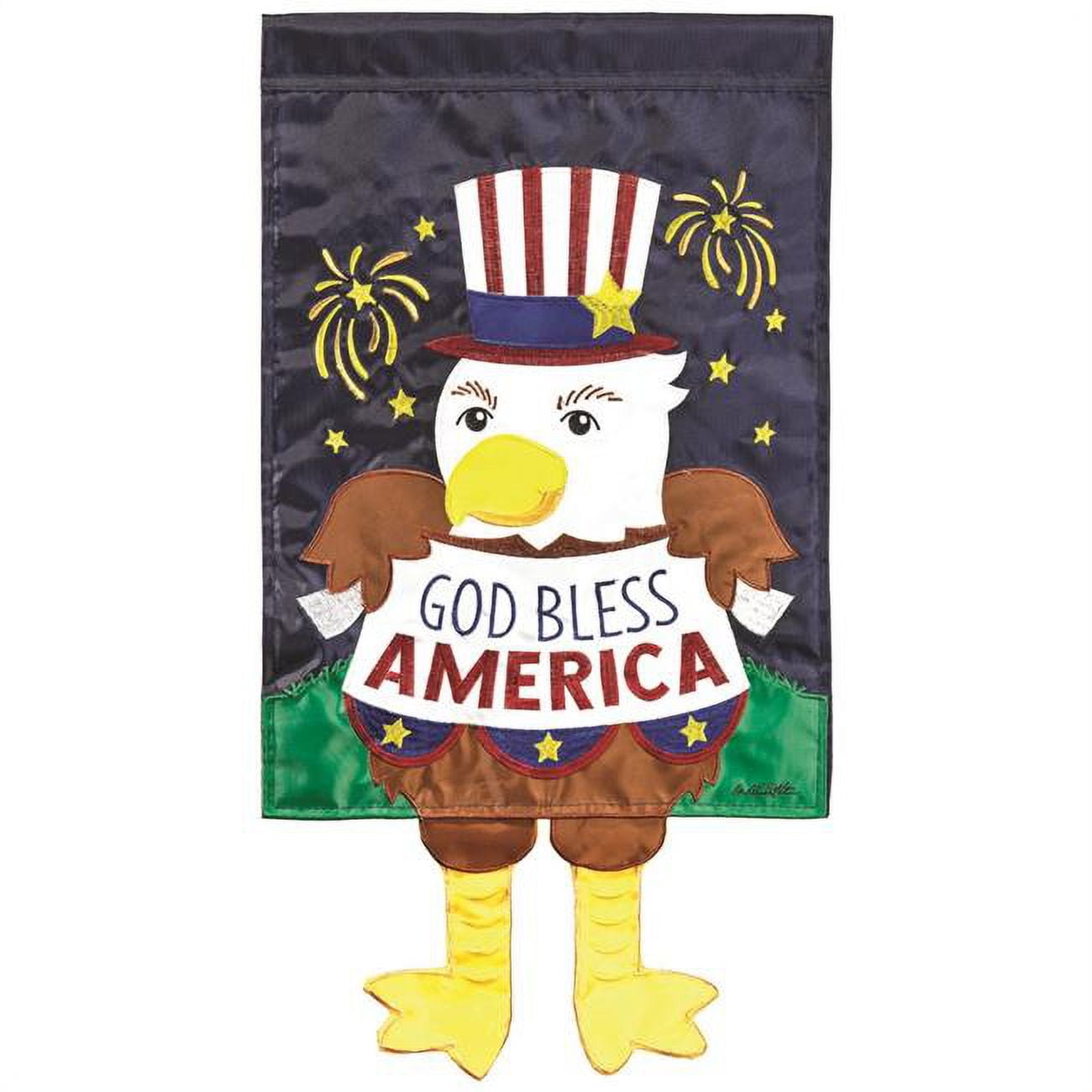 M011564 30 x 44 in. God Bless America Eagle Garden Flag