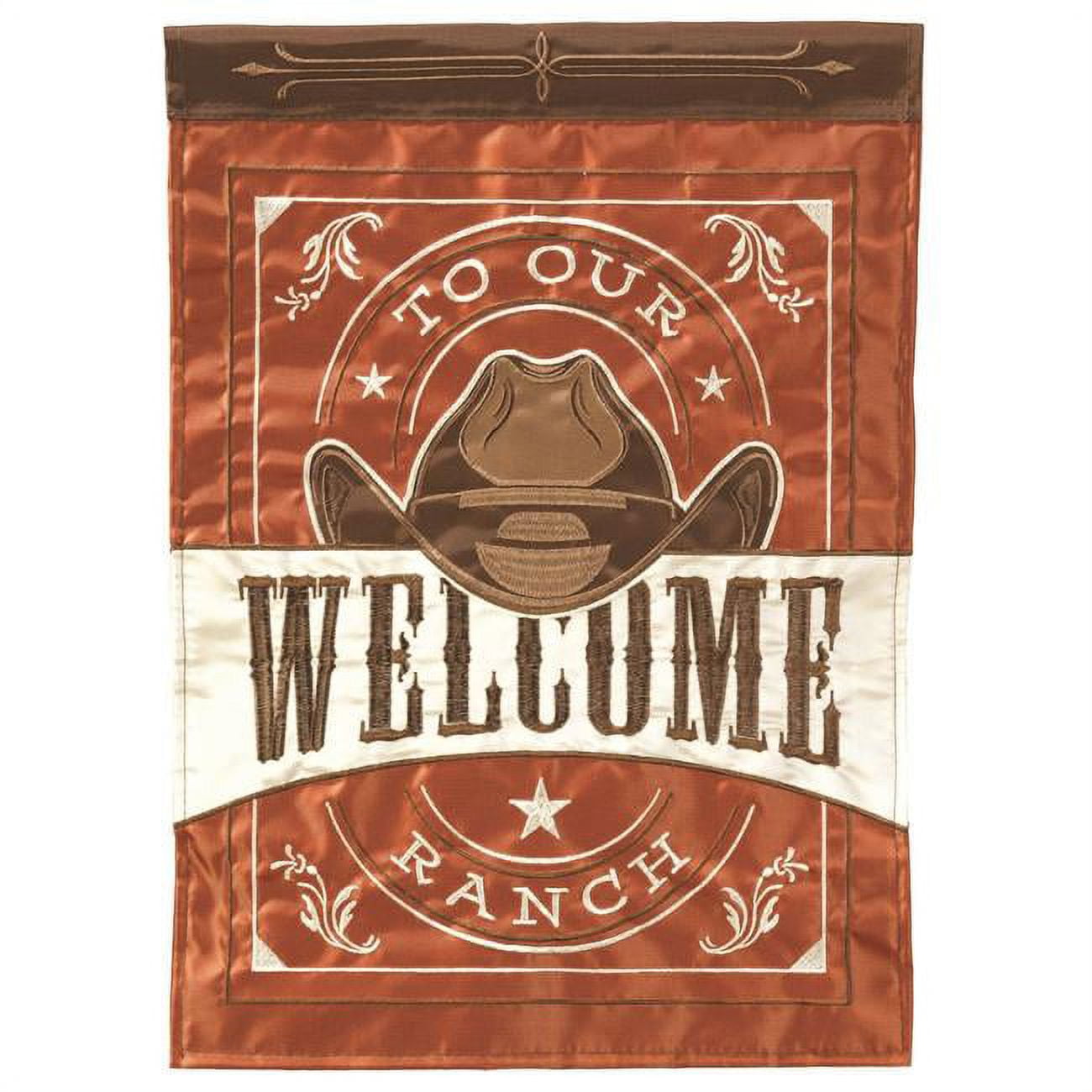 13 x 18 in. Welcome to Our Ranch Polyester Printed Garden Flag