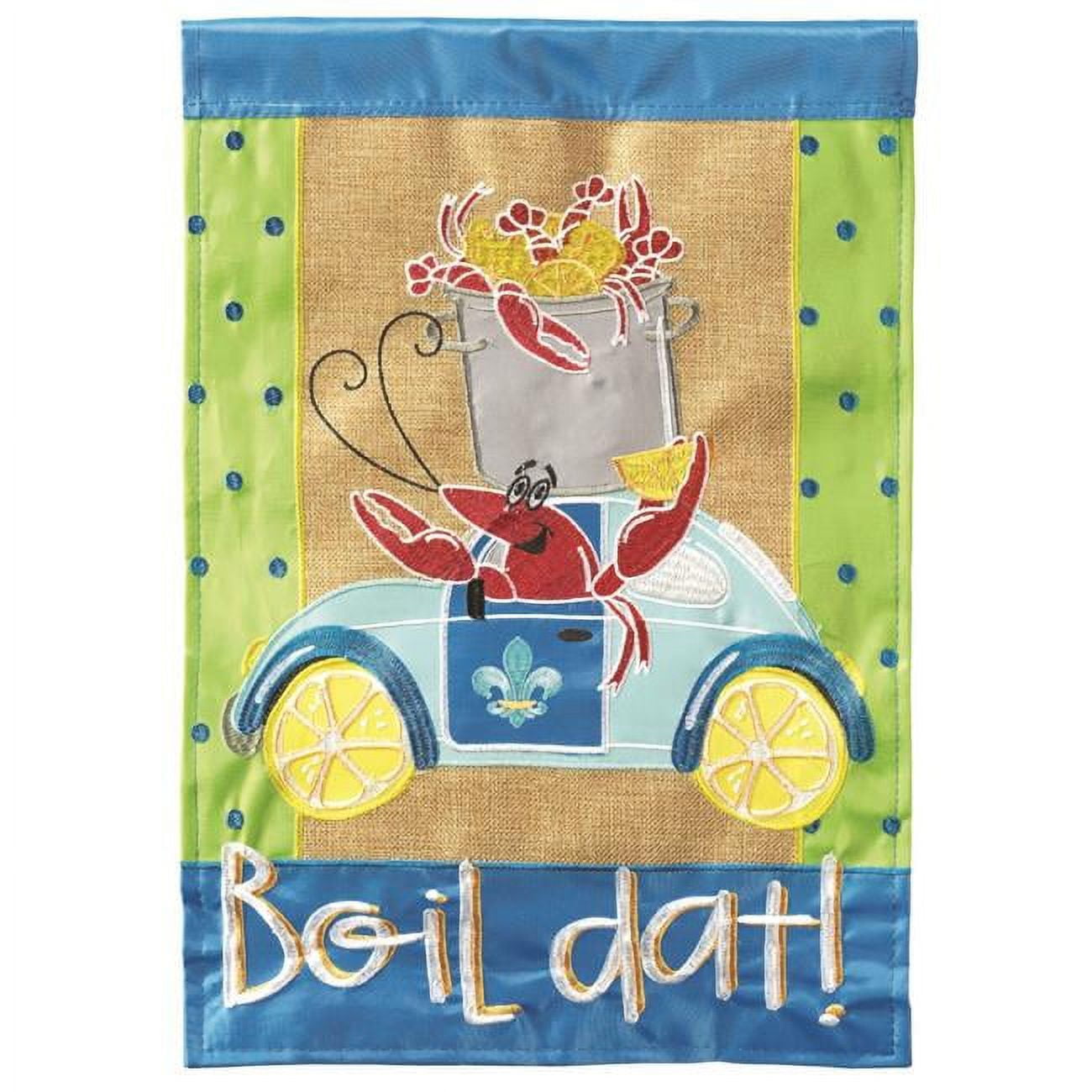 Boil Dat Burlap Printed Garden Flag