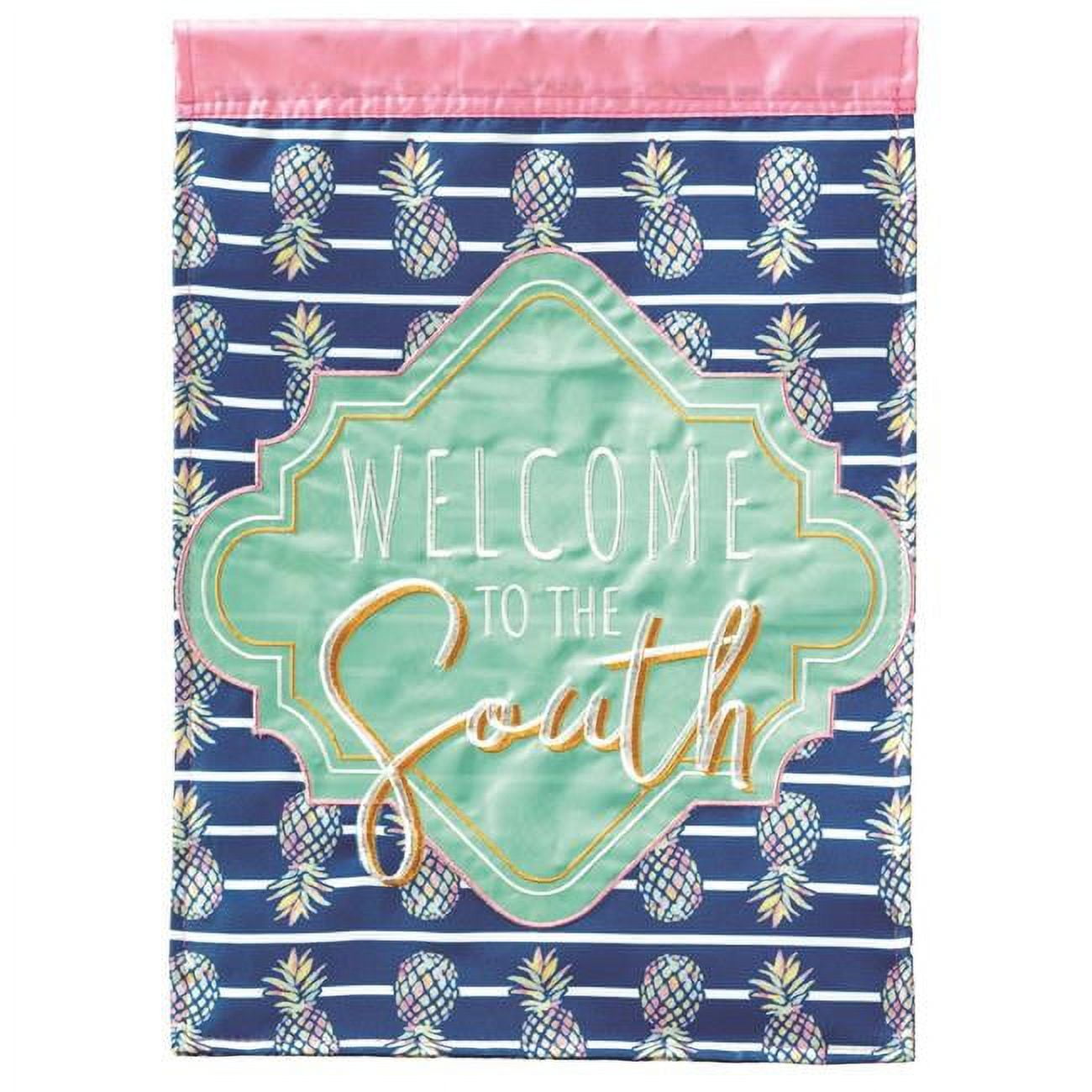M011596 13 x 18 in. Welcome to the South Pineapple Printed Garden Flag