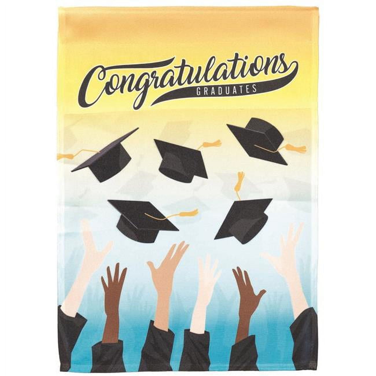 13 x 18 in. Congratulations Graduates Printed Garden Flag