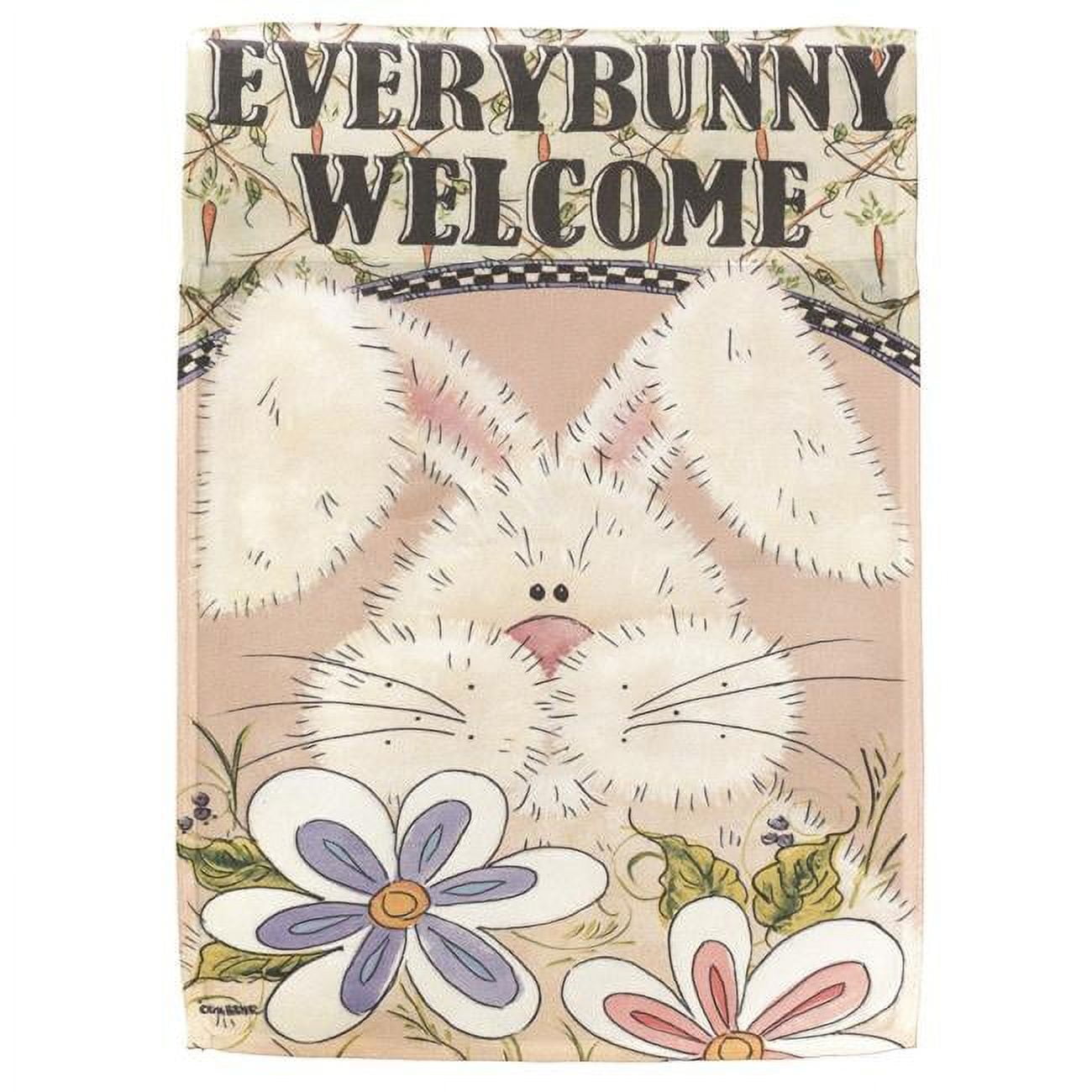 13 x 18 in. Everybunny Welcome Print Garden Flag