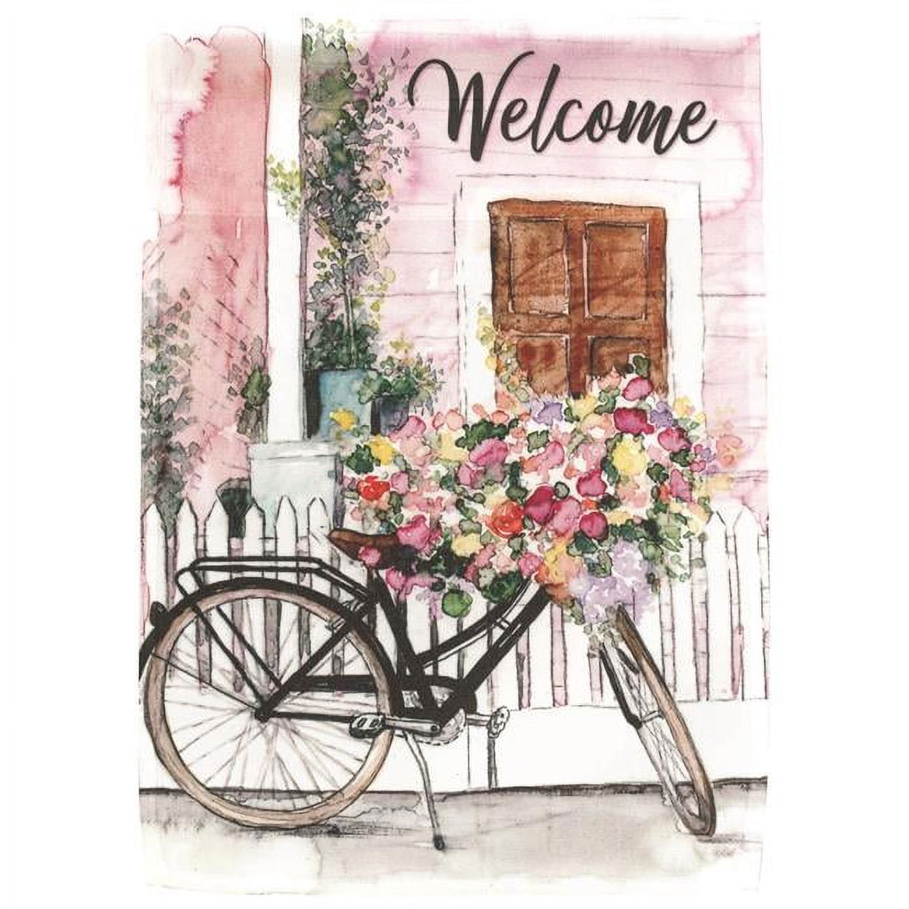 13 x 18 in. Welcome Spring Bike Ride Printed Garden Flag