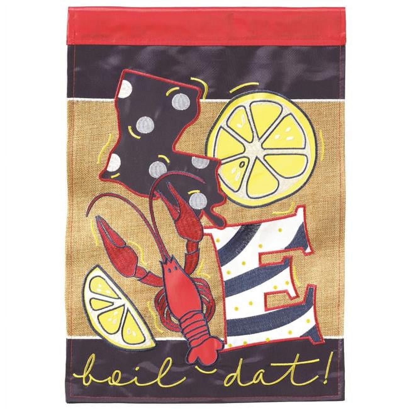 Love Boil Dat Garden Flag Burlap Garden Flag - Large