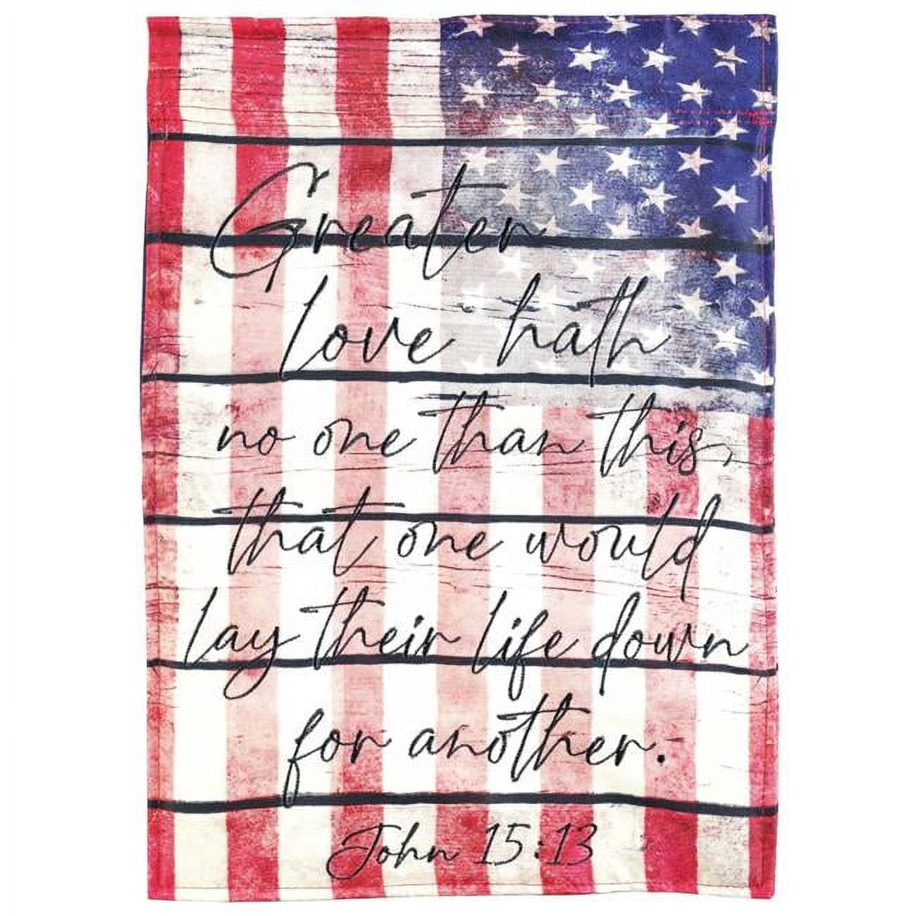 FLAG-2095 13 x 18 in. Greater Love John 15-13 Double Applique Garden Flag