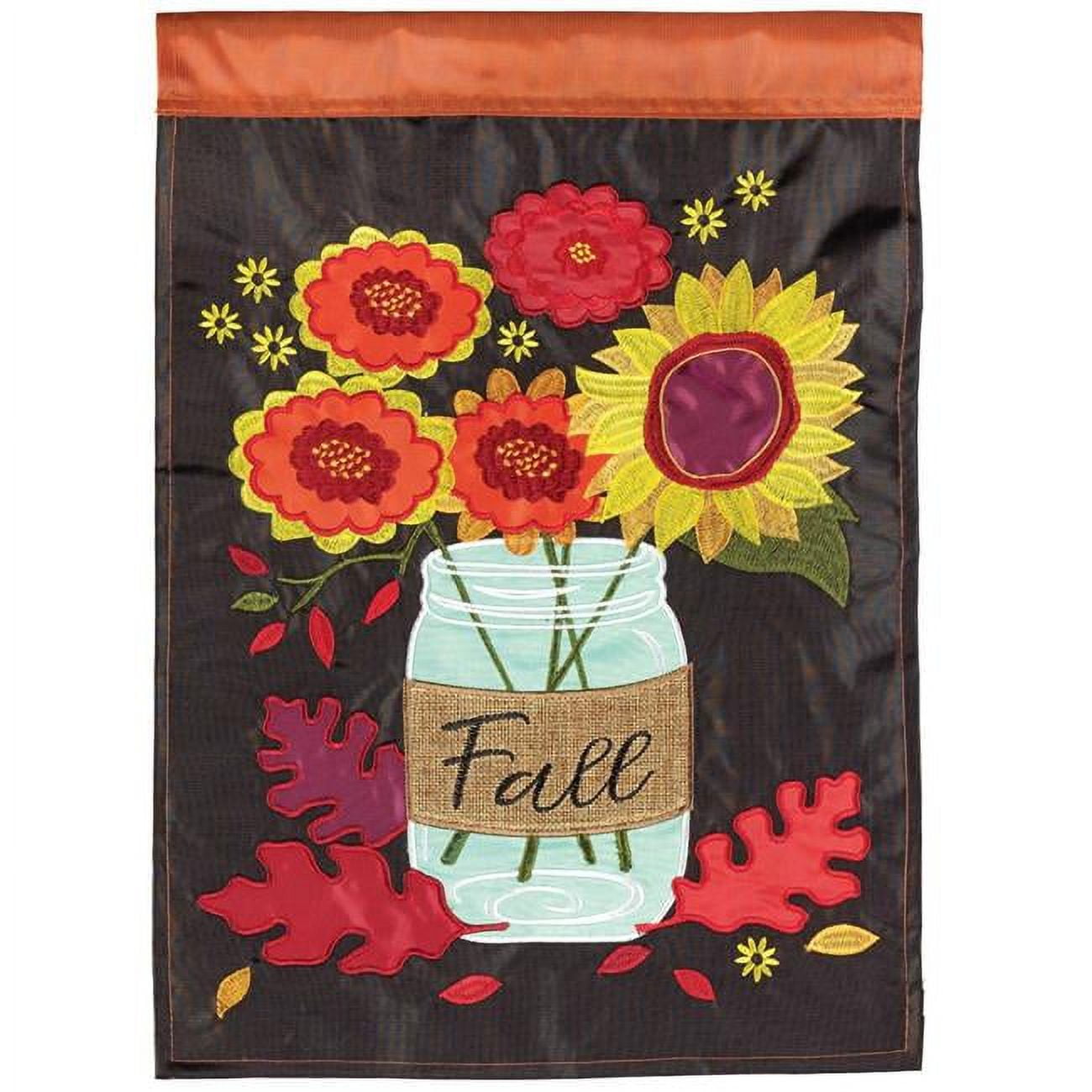 M001634 29 x 42 in. Fall Mason Jars Polyester Flag - Large
